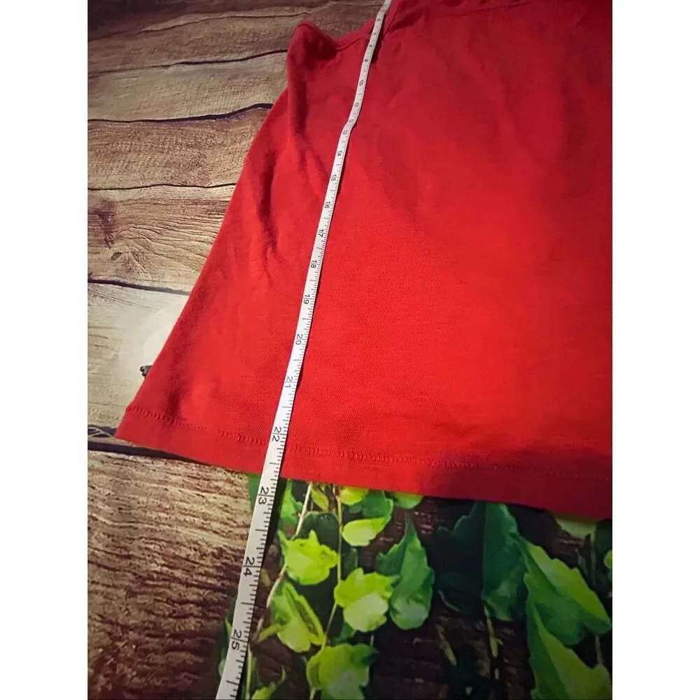 J. Crew Organic Slub Tank Red Size L